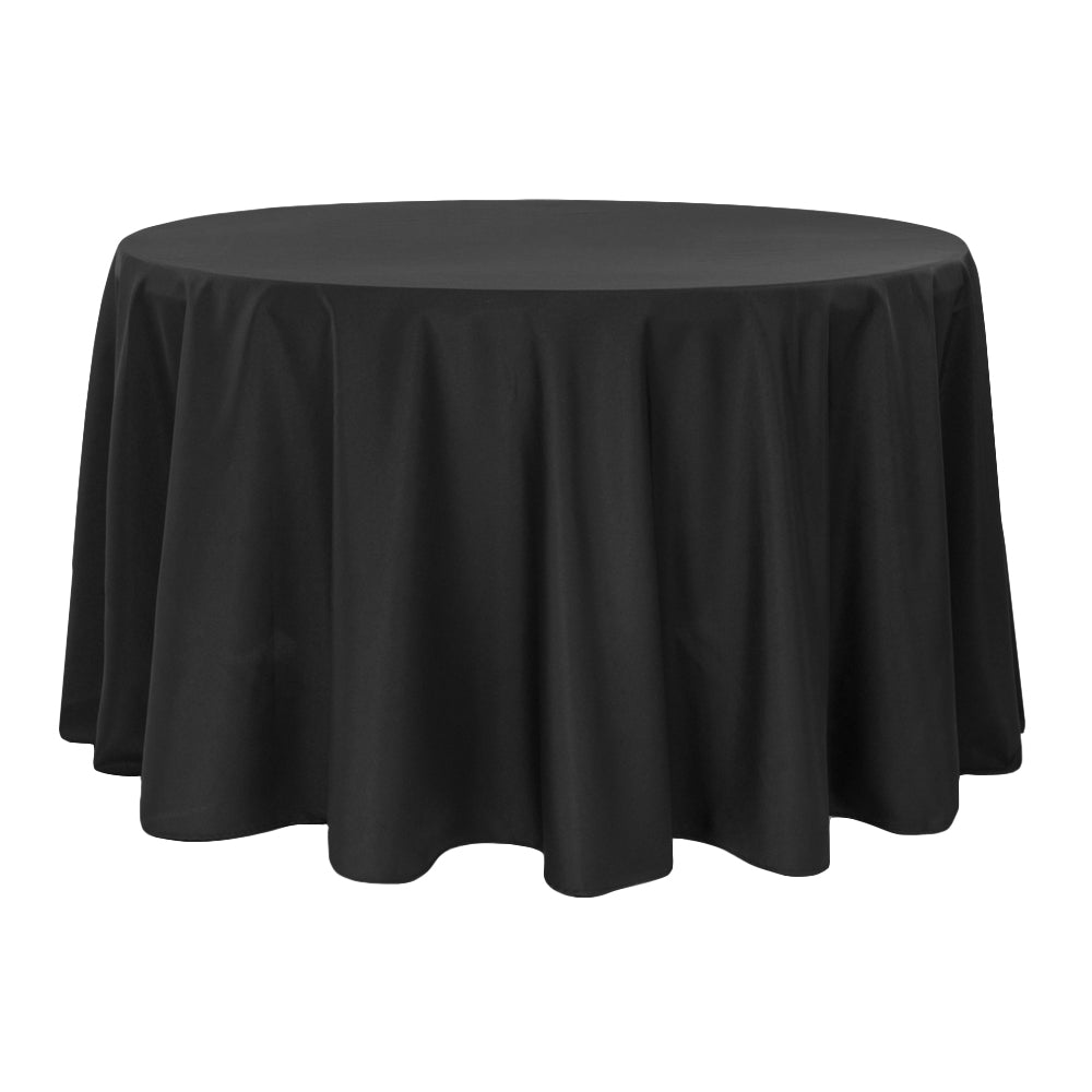 120" Round Tablecloth - Black for event rental