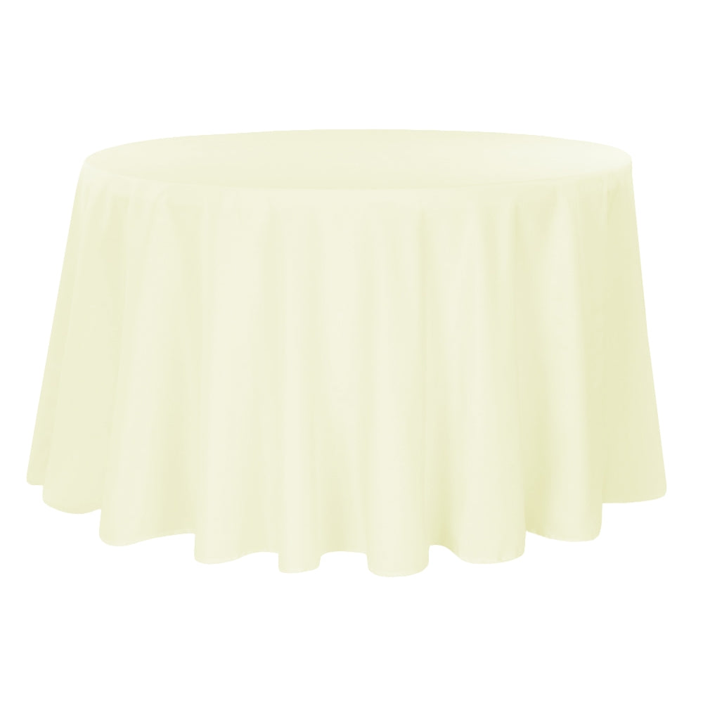 120" Round Tablecloth - Ivory for event rental